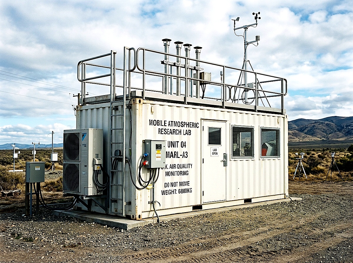 Containerized Aerosol Research Laboratory Exterior Station Deployed in Field