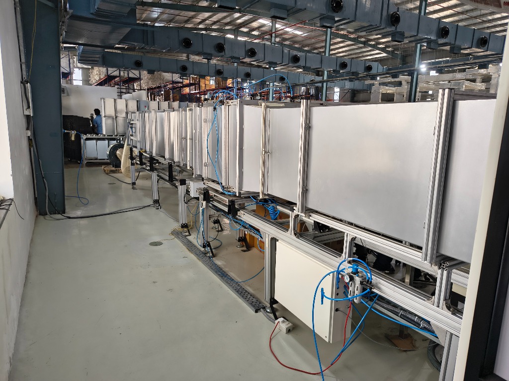 Linear HEPA Filter Scanning Tunnel with Pneumatic Controls and Blower Section